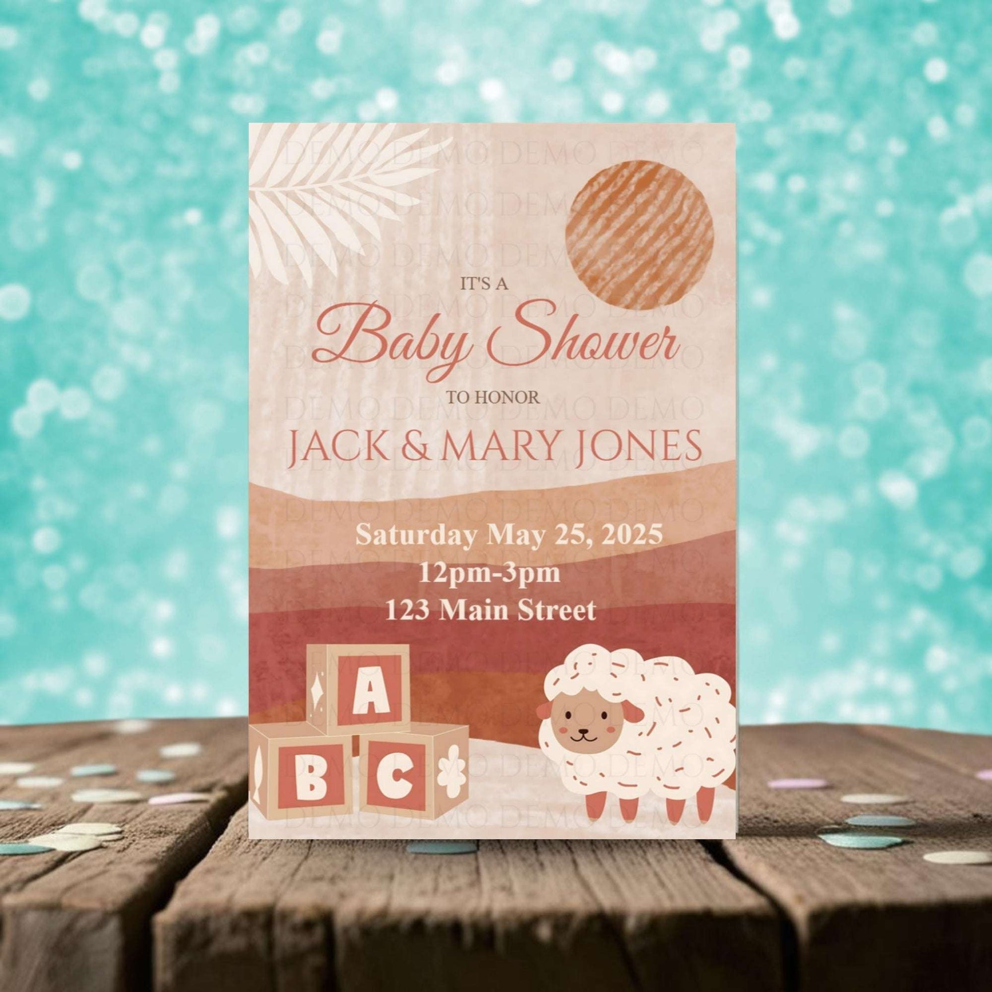 Personalized Boho Baby Shower Invitation | A