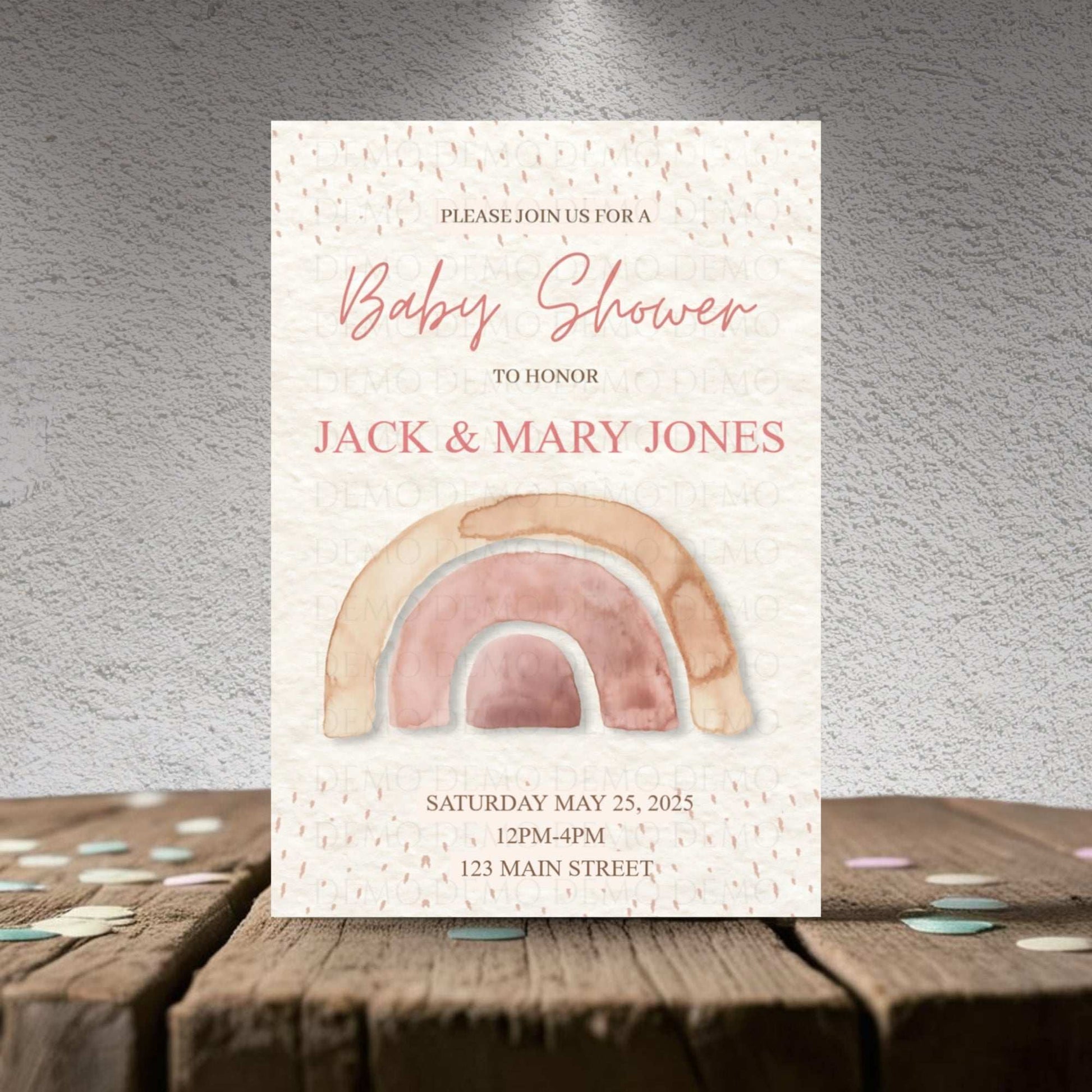 Personalized Boho Baby Shower Invitation | C