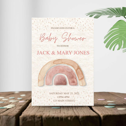 Personalized Boho Baby Shower Invitation | C