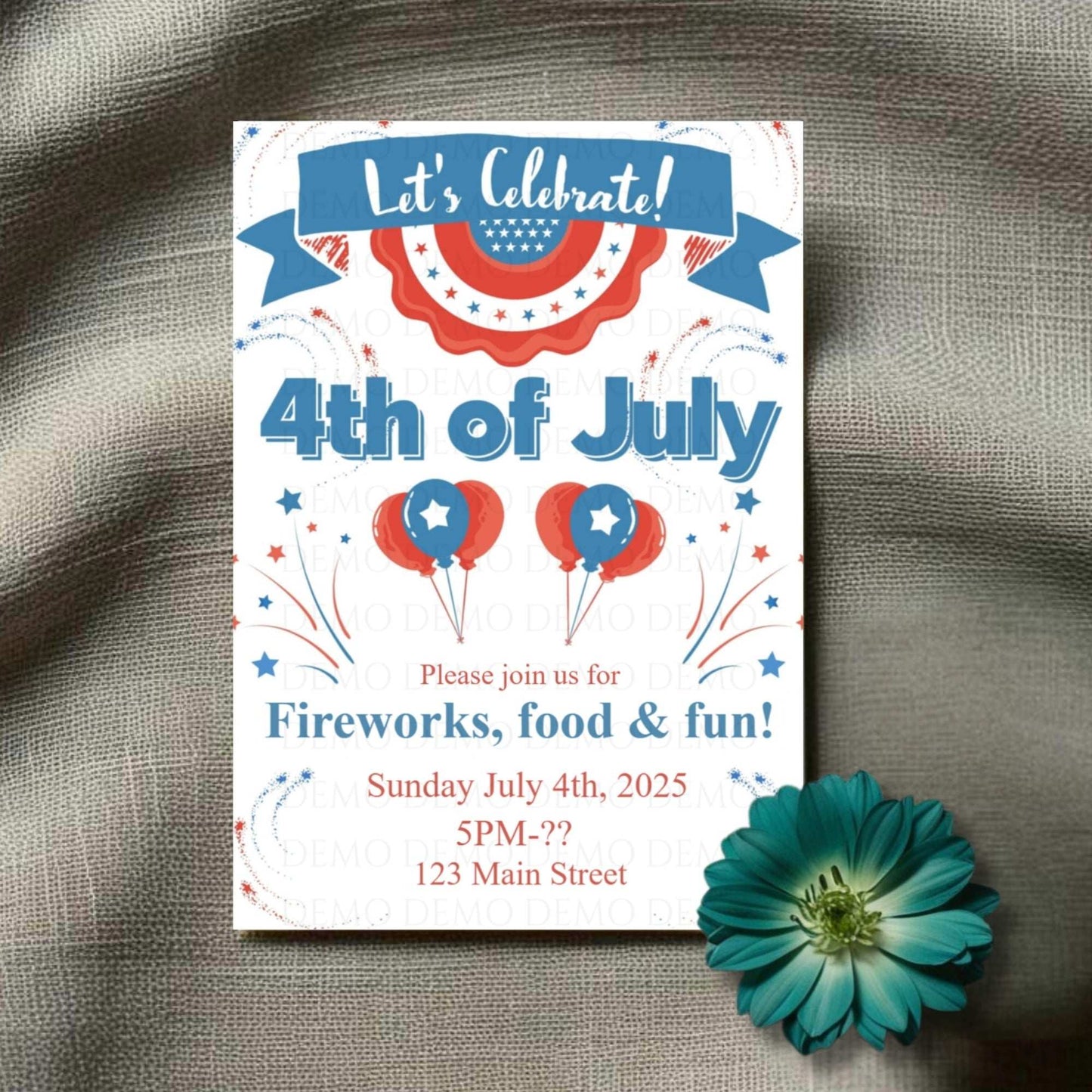 Personalized Fourth of July Invitation | A