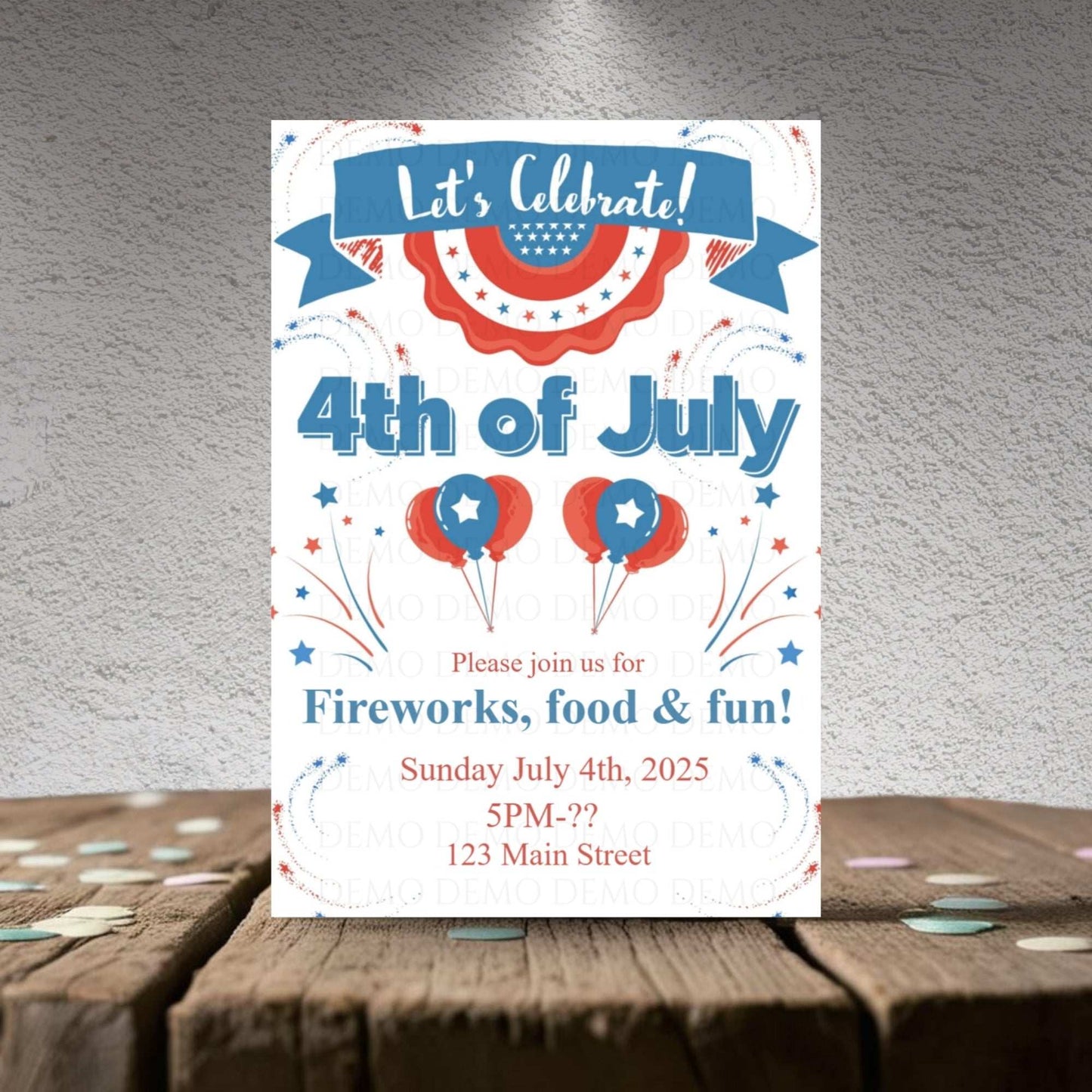 Personalized Fourth of July Invitation | A