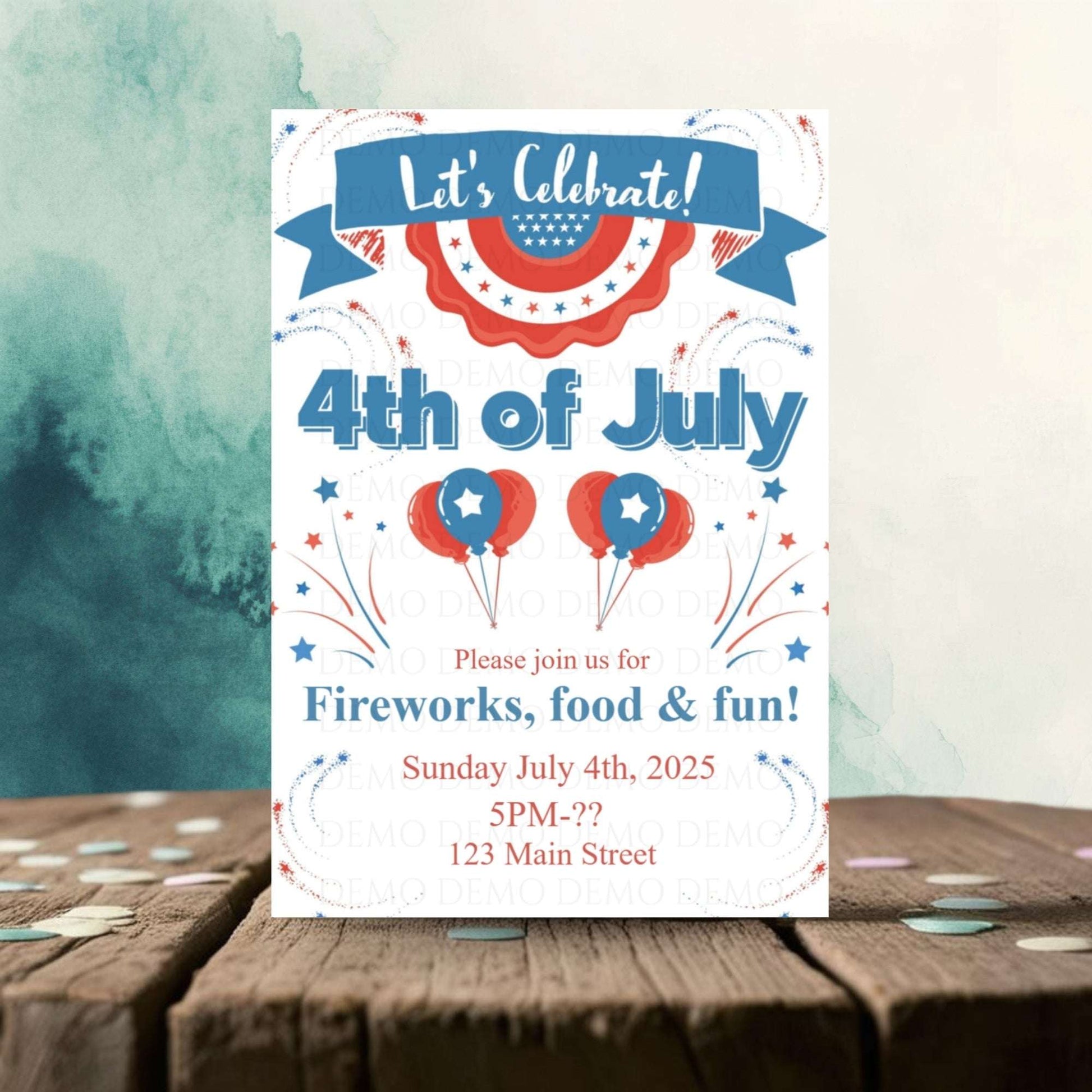 Personalized Fourth of July Invitation | A