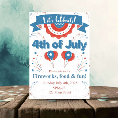 Personalized Fourth of July Invitation | A