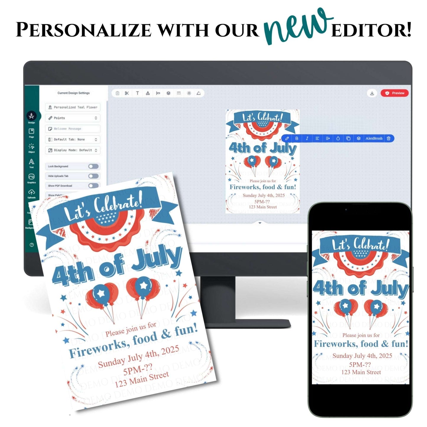 Personalized Fourth of July Invitation | A