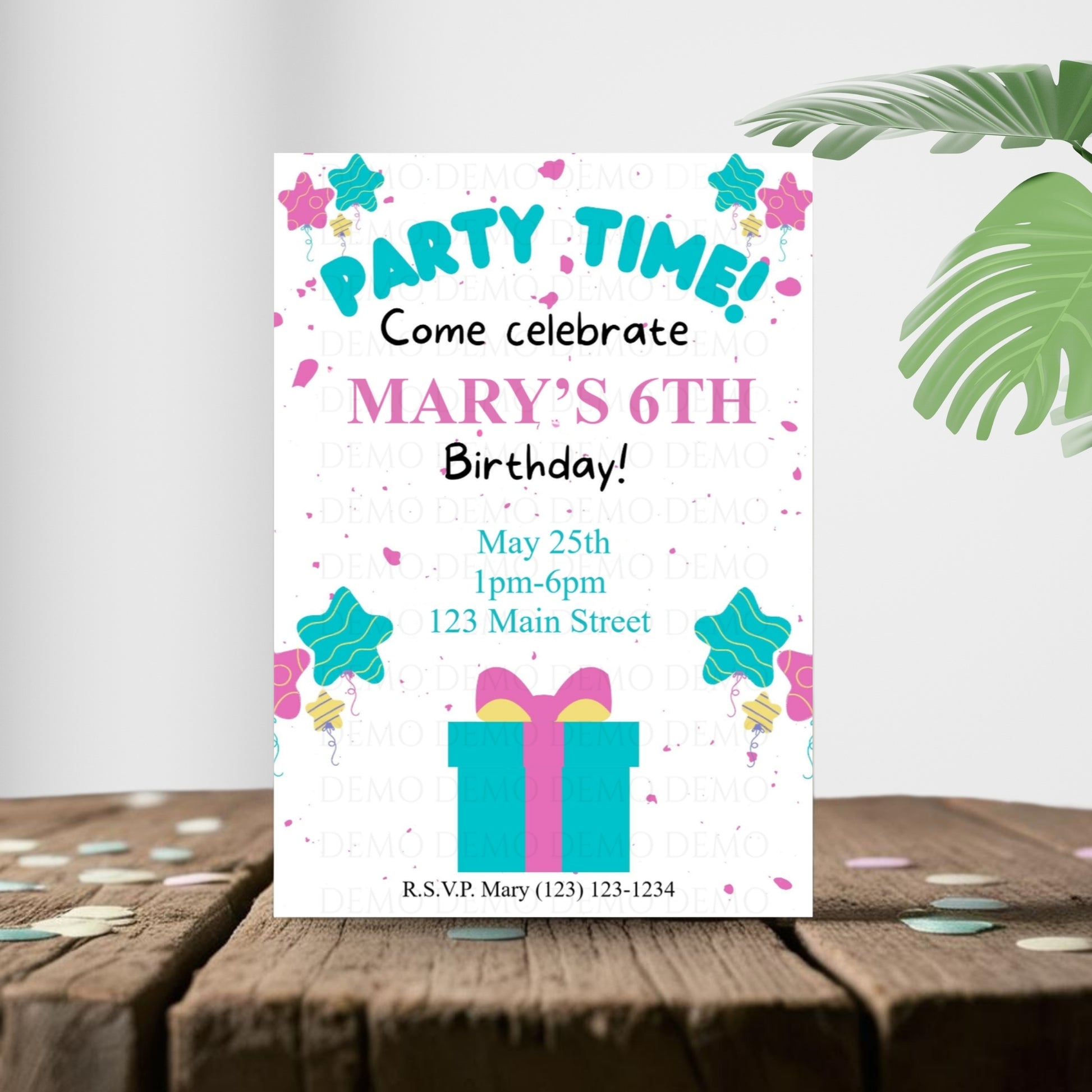 Personalized Birthday Party Invite | Pink