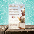 Personalized Bridal Shower Invite | Maroon Cake