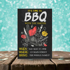 Personalized Chalk BBQ Party Invitation