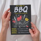 Personalized Chalk BBQ Party Invitation