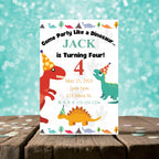 Personalized Dinosaur Birthday Invitation