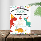 Personalized Dinosaur Birthday Invitation