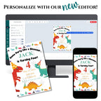 Personalized Dinosaur Birthday Invitation
