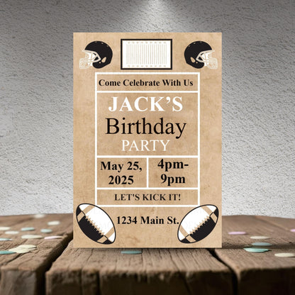 Personalized Football Invitation