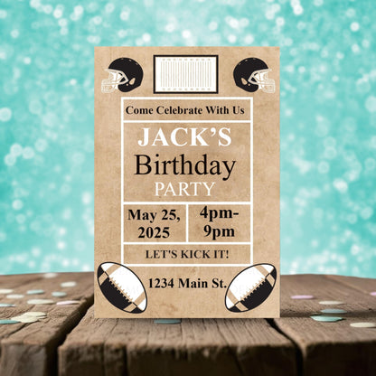 Personalized Football Invitation