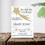 Personalized Gold Star Birthday Invite