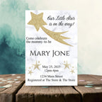 Personalized Gold Star Birthday Invite