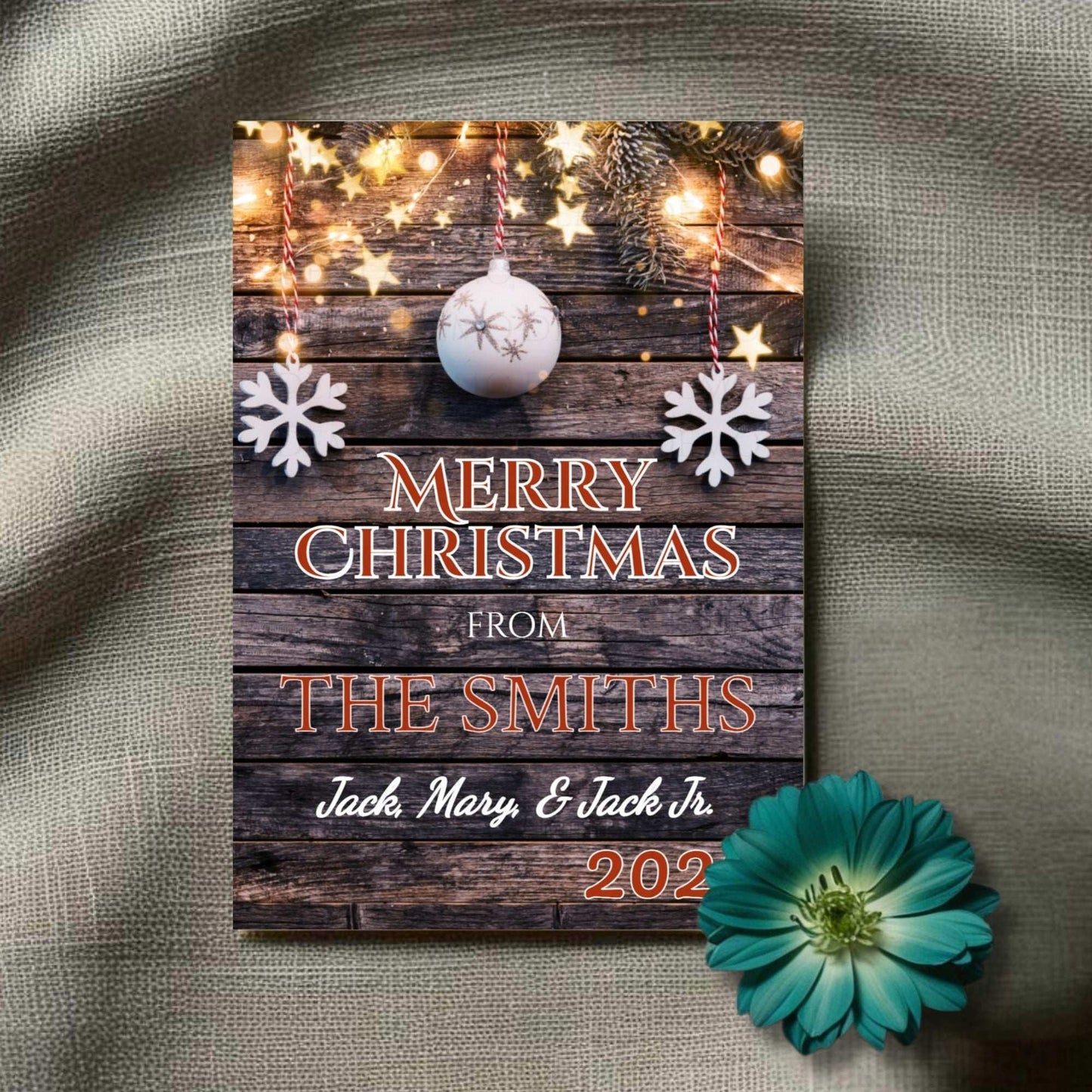 Personalized Holiday Ornament Card