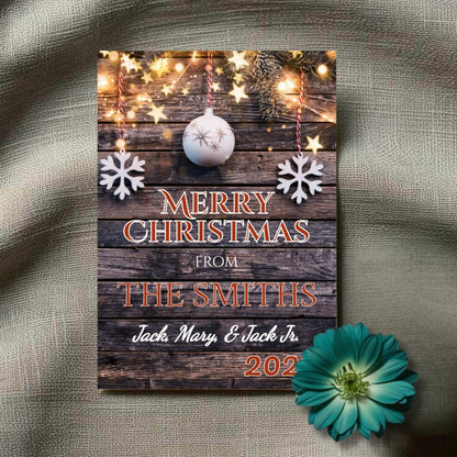 Personalized Holiday Ornament Card