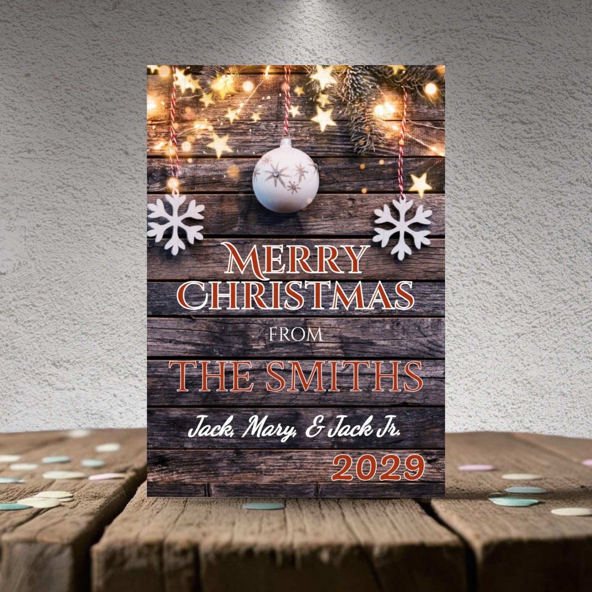 Personalized Holiday Ornament Card
