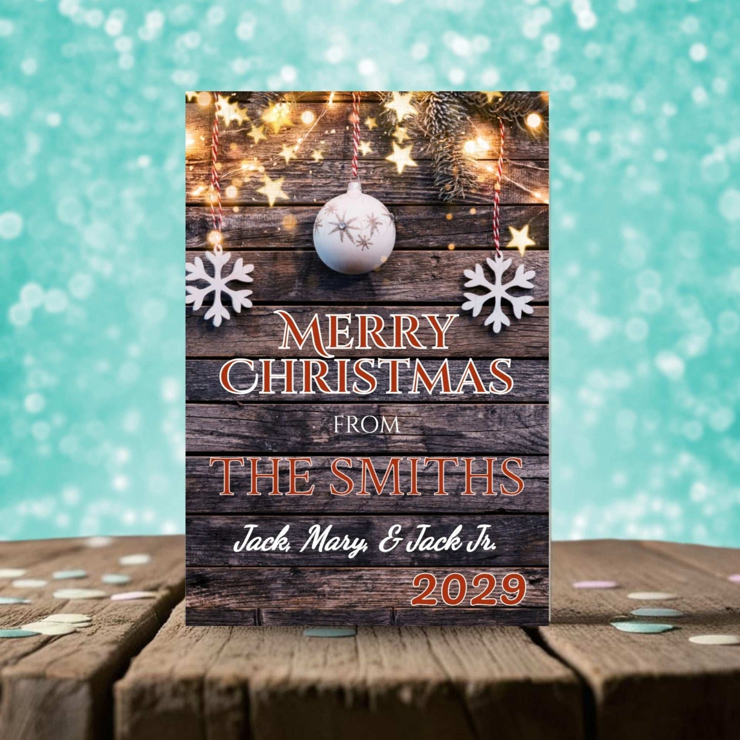 Personalized Holiday Ornament Card