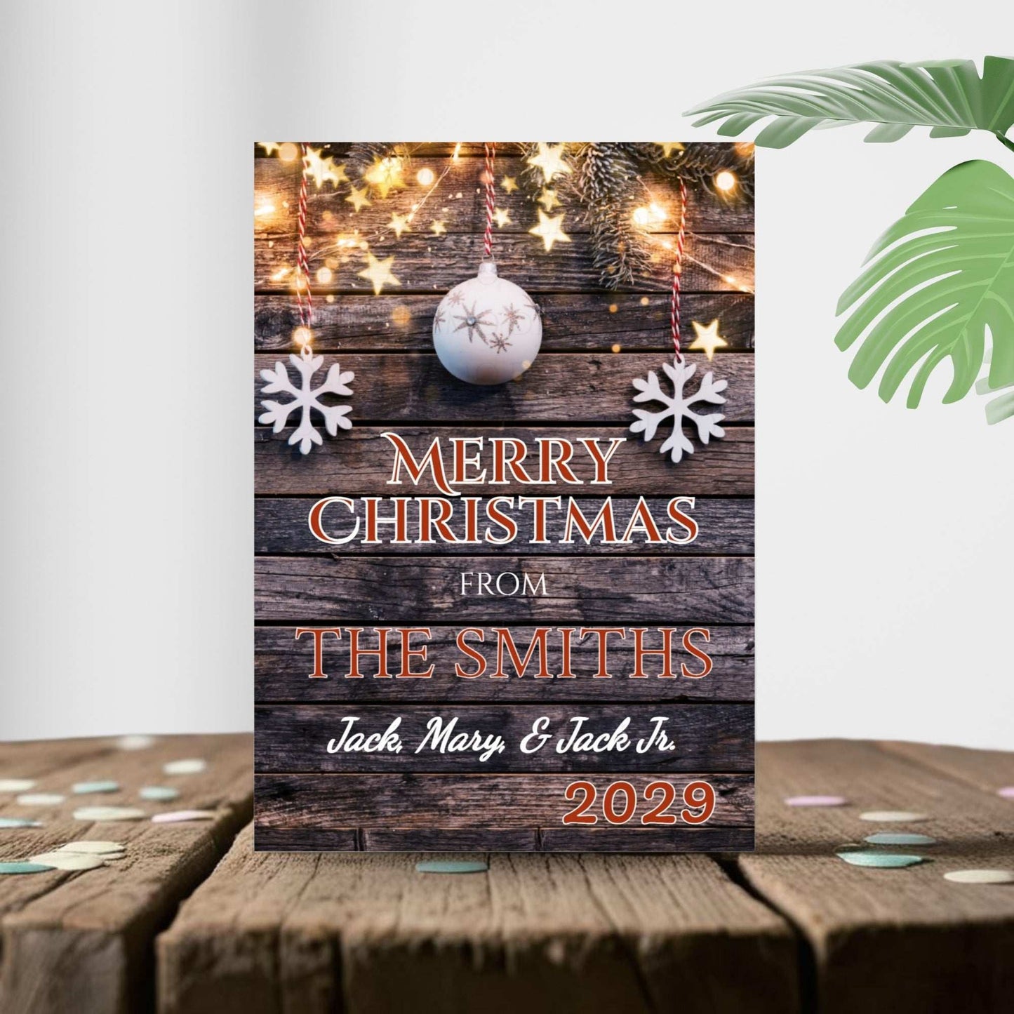 Personalized Holiday Ornament Card