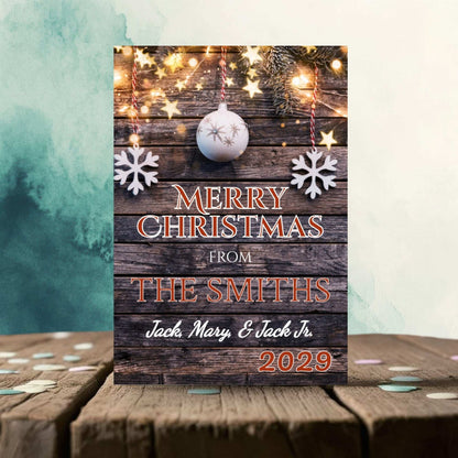 Personalized Holiday Ornament Card