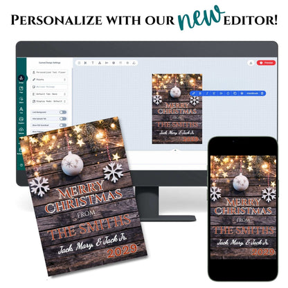 Personalized Holiday Ornament Card