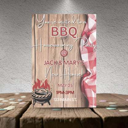 Personalized Housewarming BBQ Party Invite