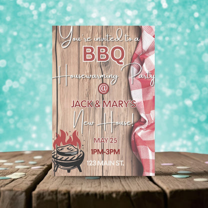 Personalized Housewarming BBQ Party Invite