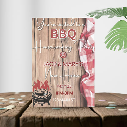 Personalized Housewarming BBQ Party Invite