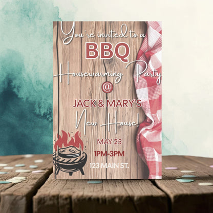 Personalized Housewarming BBQ Party Invite
