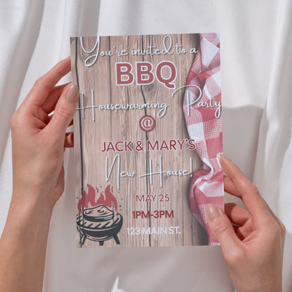 Personalized Housewarming BBQ Party Invite