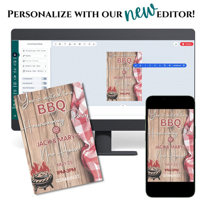 Personalized Housewarming BBQ Party Invite