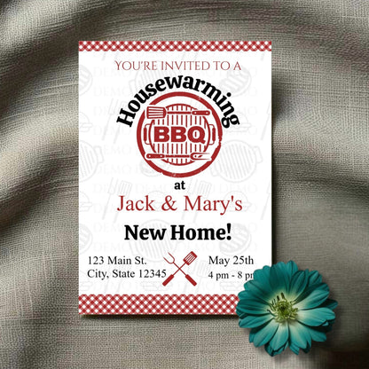 Personalized Housewarming BBQ Picnic Invitation