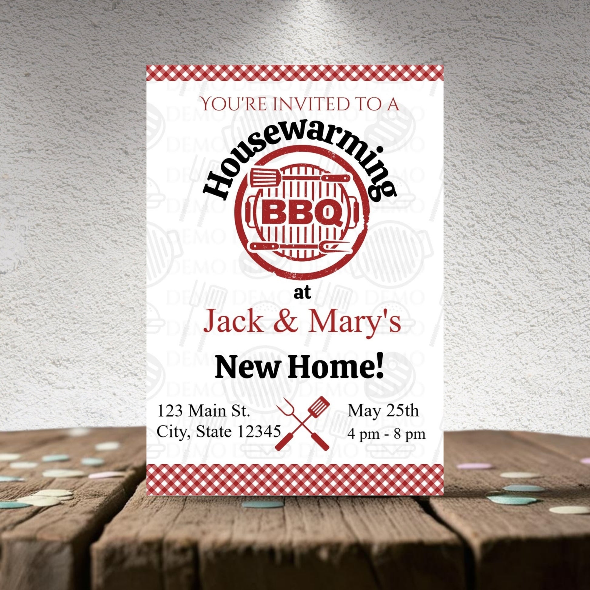Personalized Housewarming BBQ Picnic Invitation