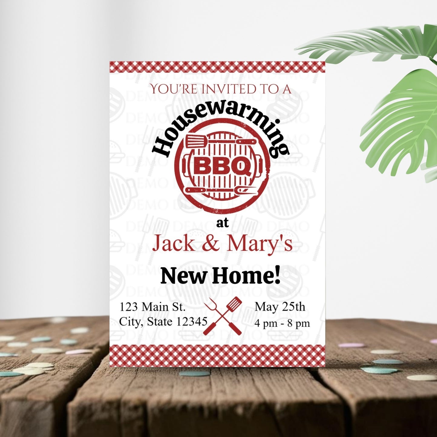Personalized Housewarming BBQ Picnic Invitation