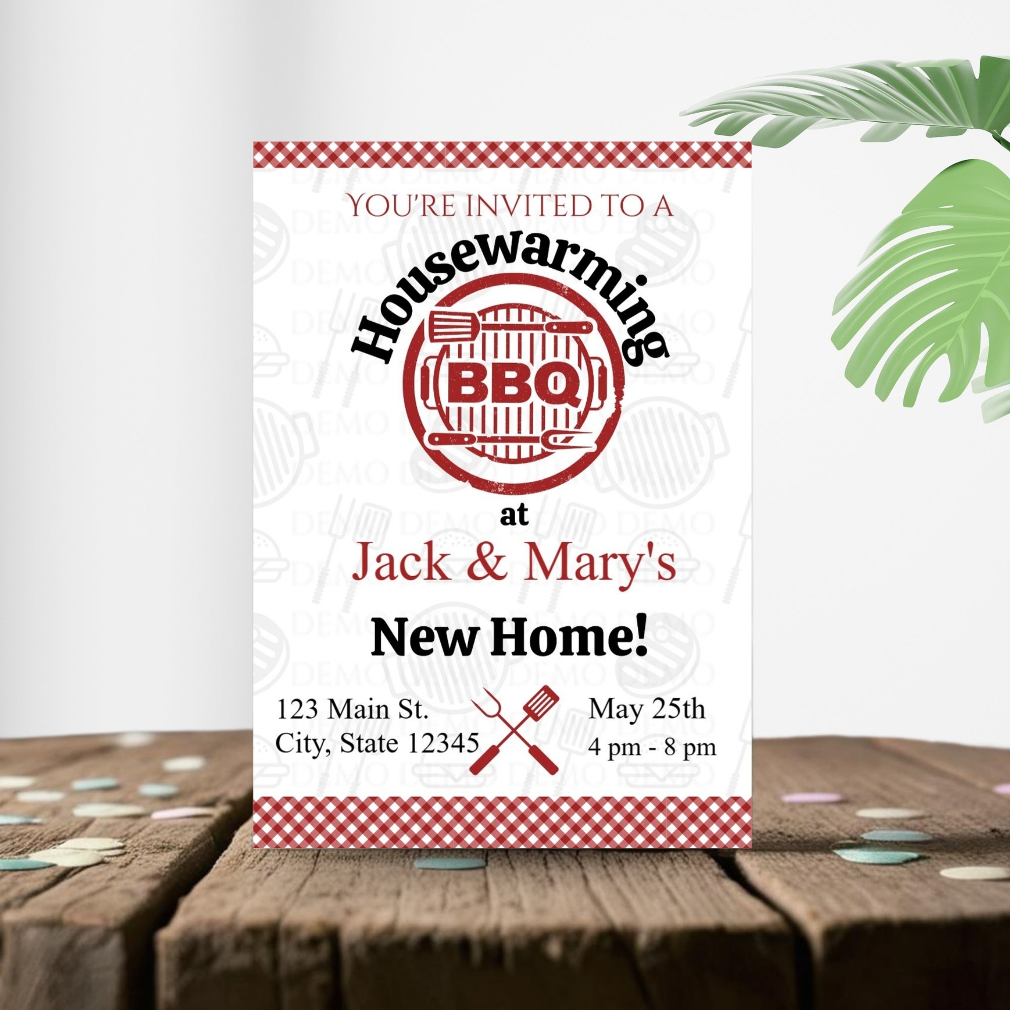 Personalized Housewarming BBQ Picnic Invitation
