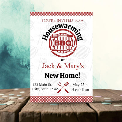 Personalized Housewarming BBQ Picnic Invitation