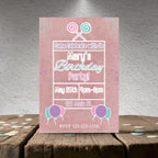 Personalized Lollipop Birthday Invitation