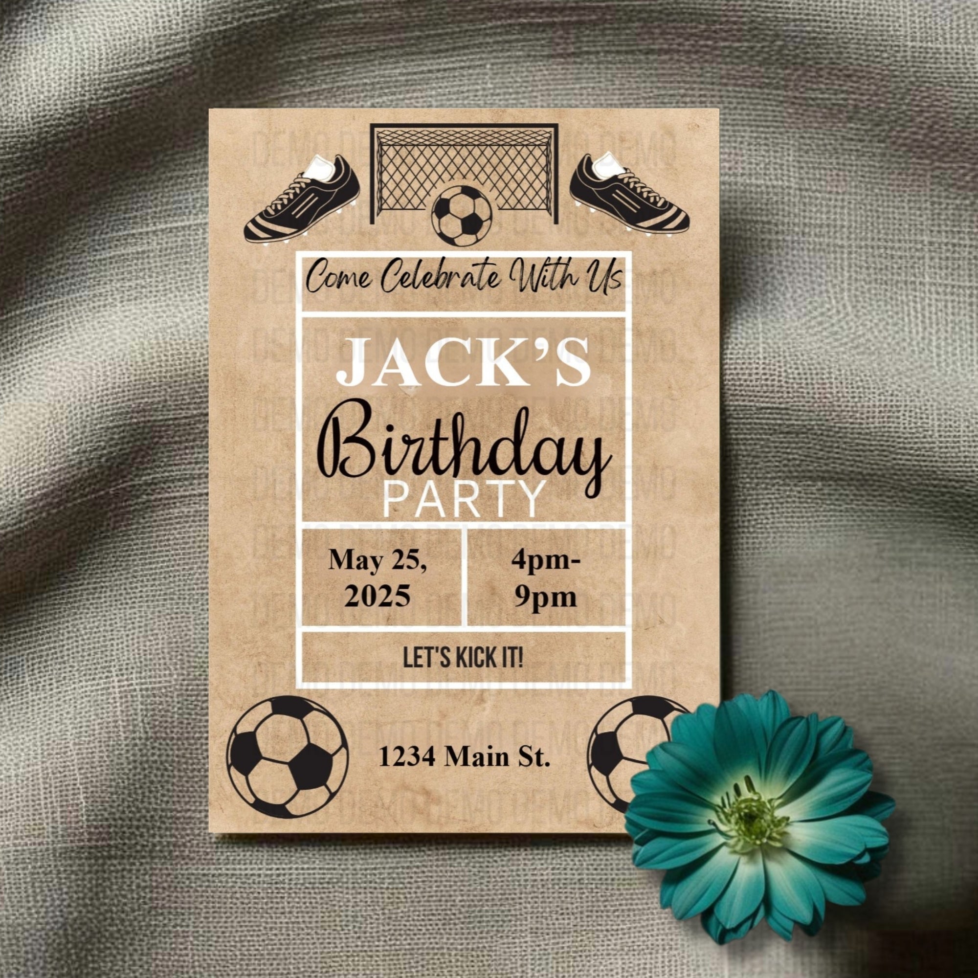 Personalized Soccer Party Invitation