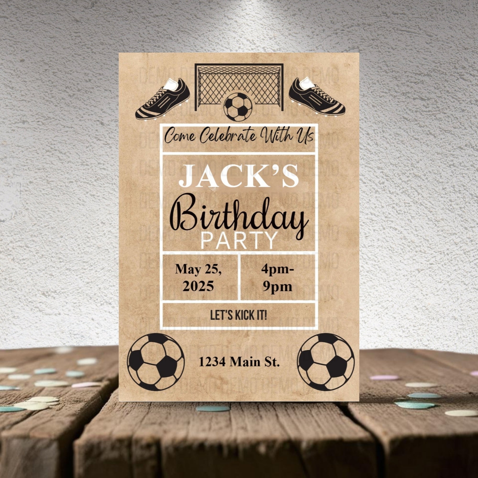 Personalized Soccer Party Invitation