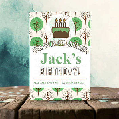 Personalized Tree Birthday Invitation