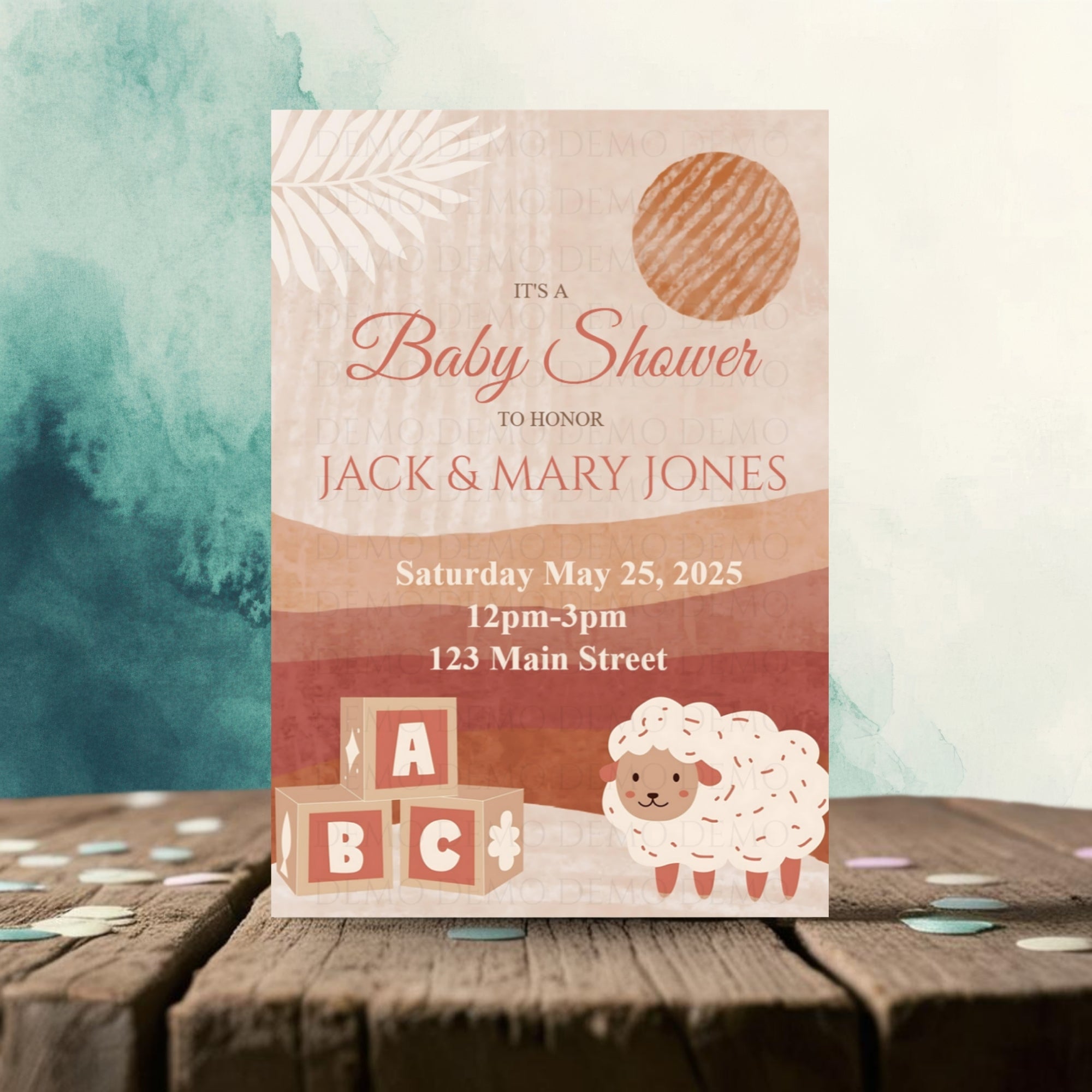 Personalized Boho Baby Shower Invitation | A