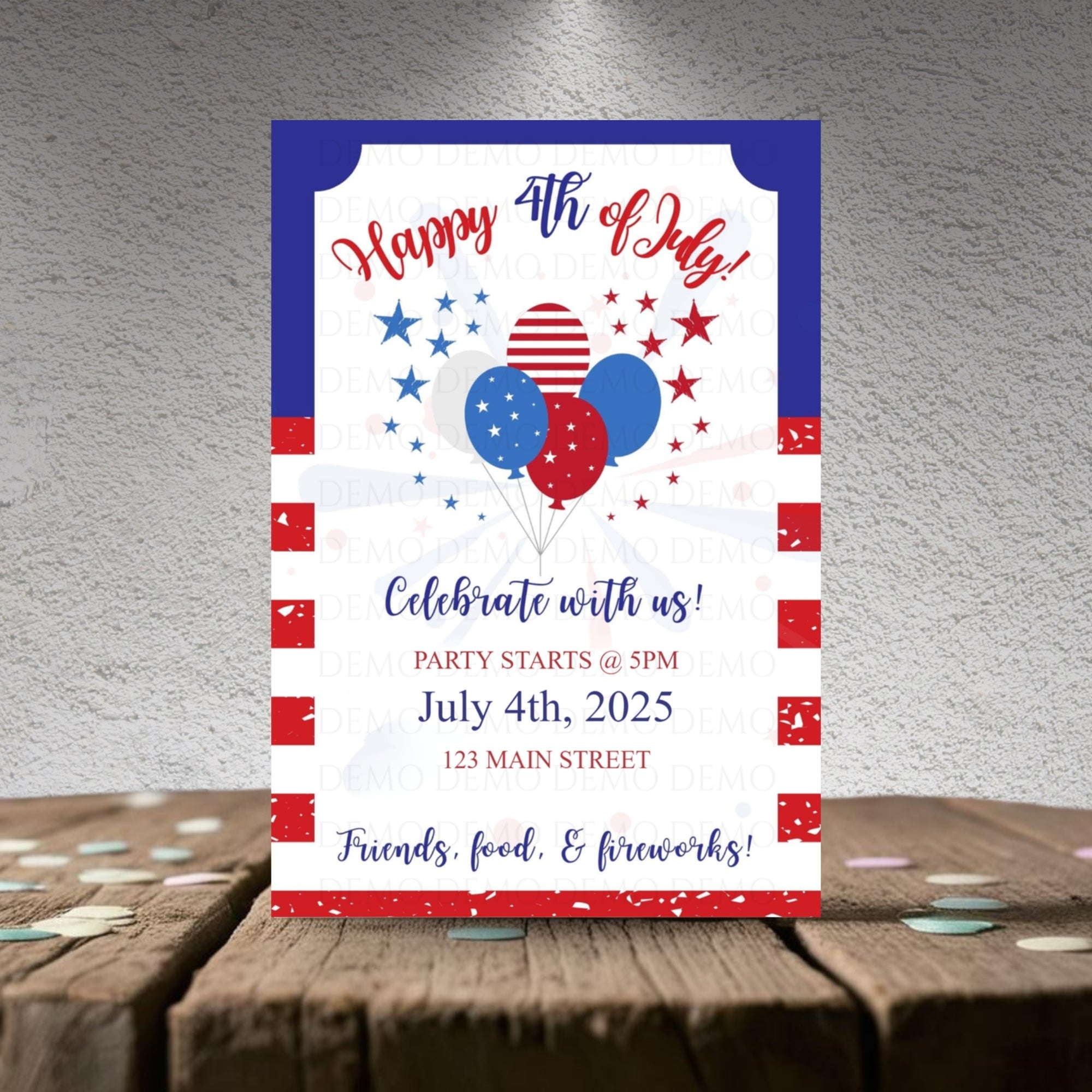 Personalized Fourth of July Invitation