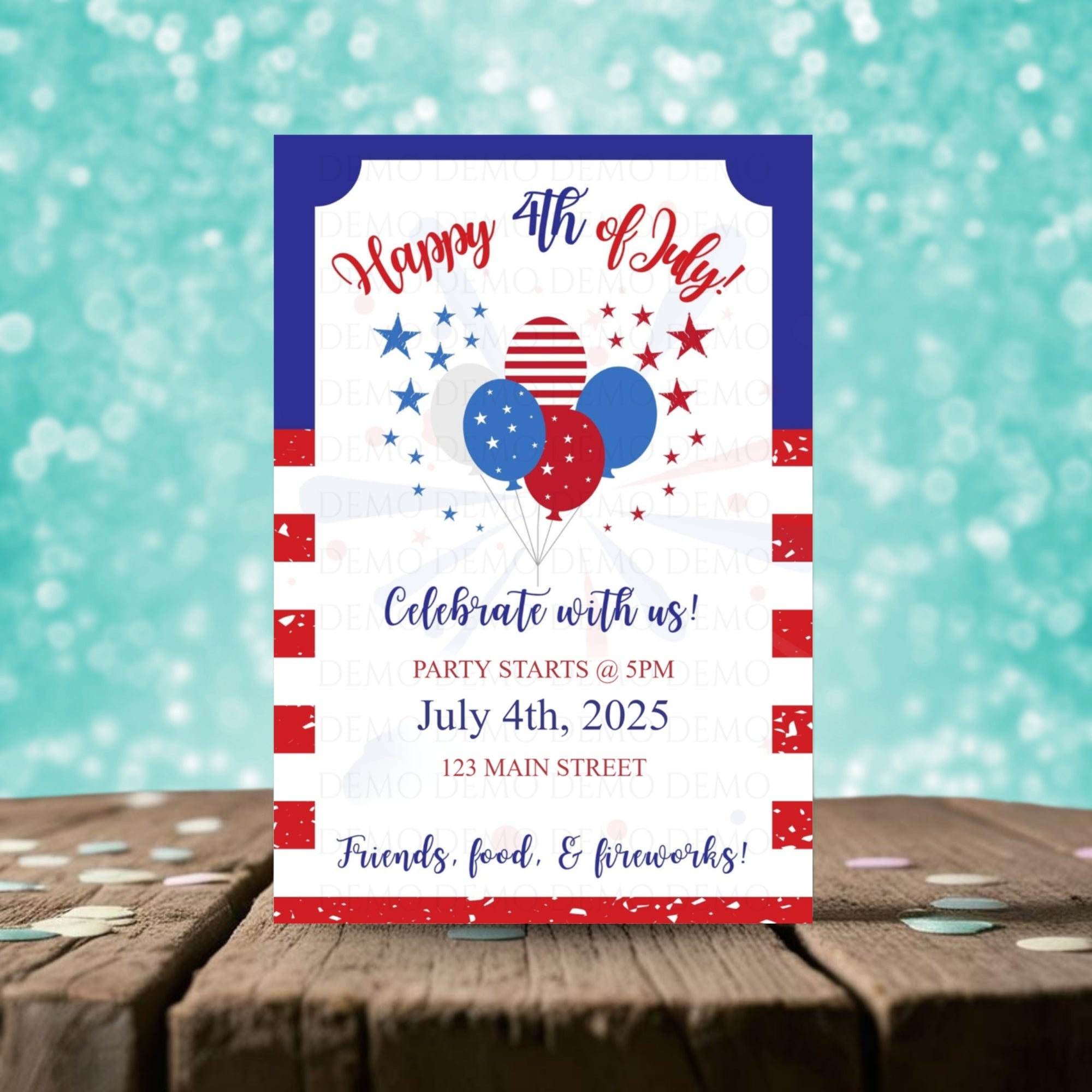 Personalized Fourth of July Invitation