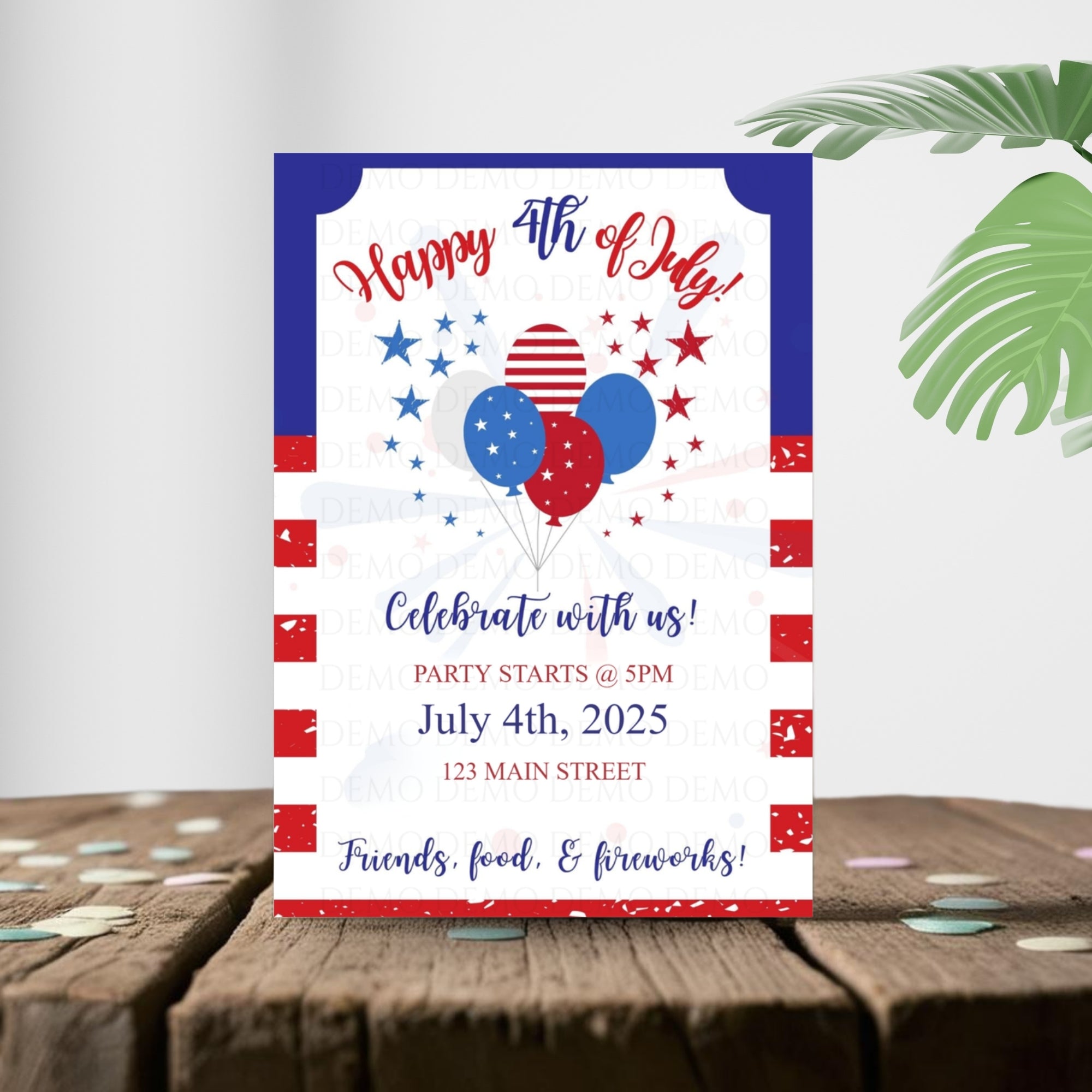 Personalized Fourth of July Invitation