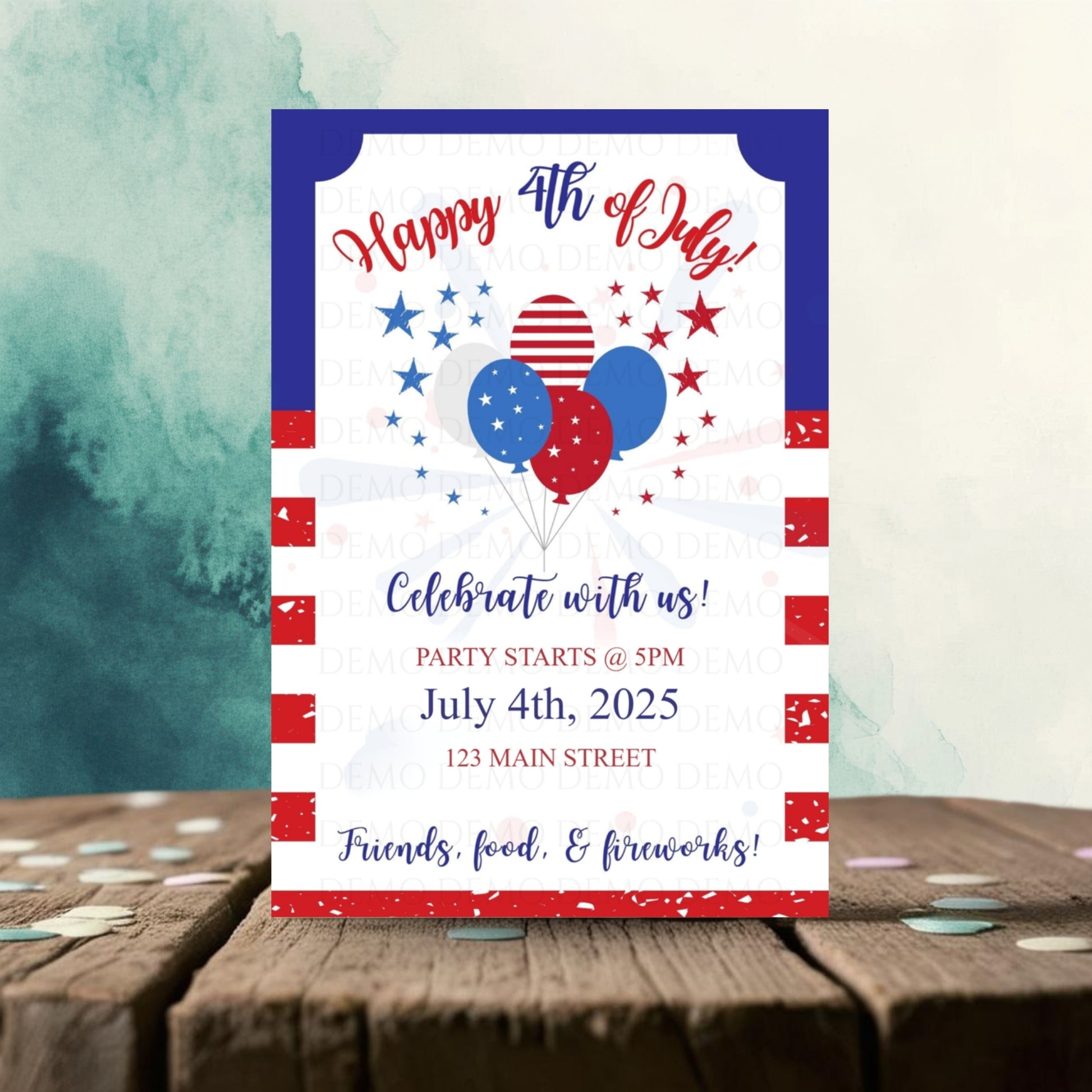 Personalized Fourth of July Invitation