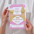 Personalized Castle Invitation | Pink