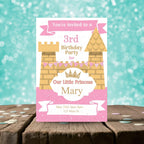 Personalized Castle Invitation | Pink