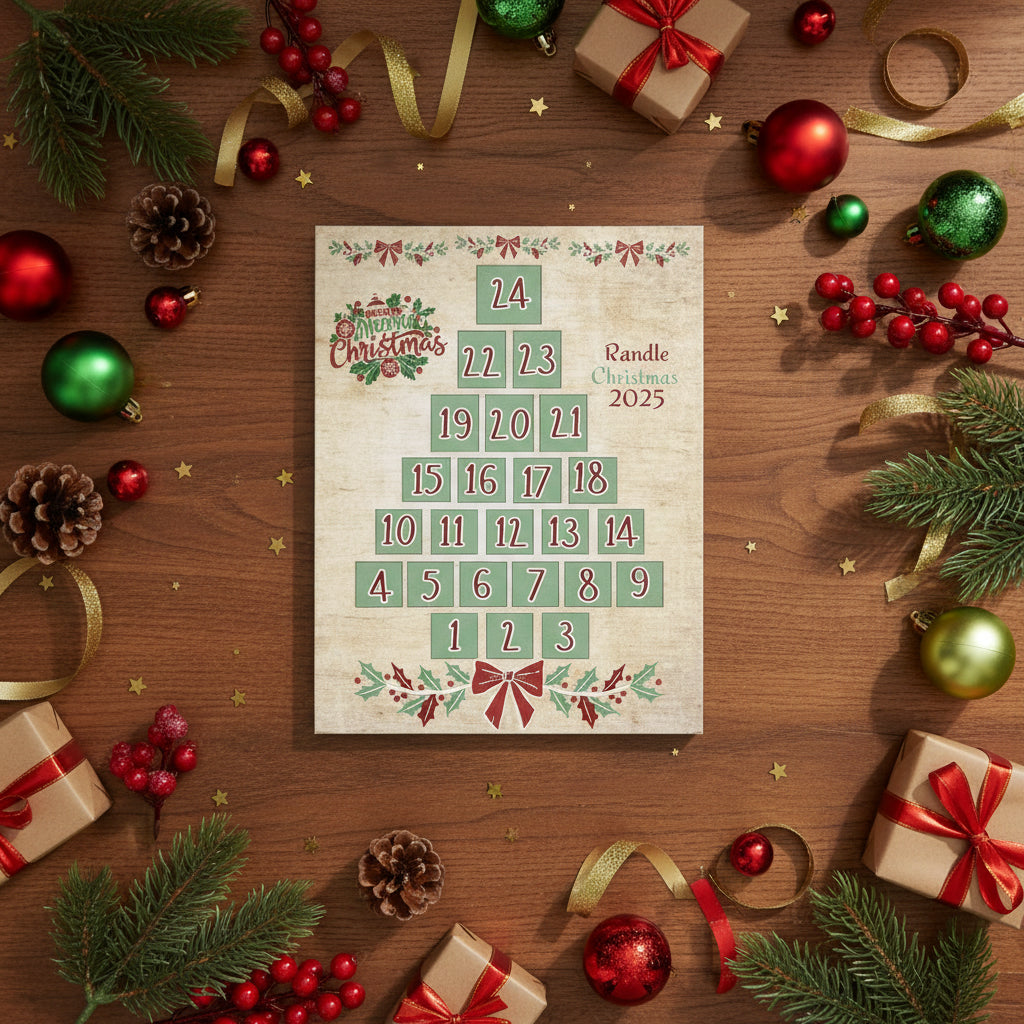 Personalized Family Activity Advent Calendar Printable