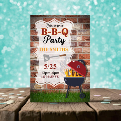Sizzle & Celebrate BBQ Party Invitation
